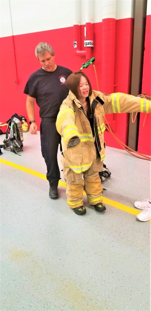 Putting on Firefighter's Gear